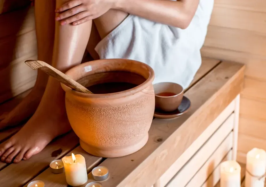 Un moment de pausa a la sauna